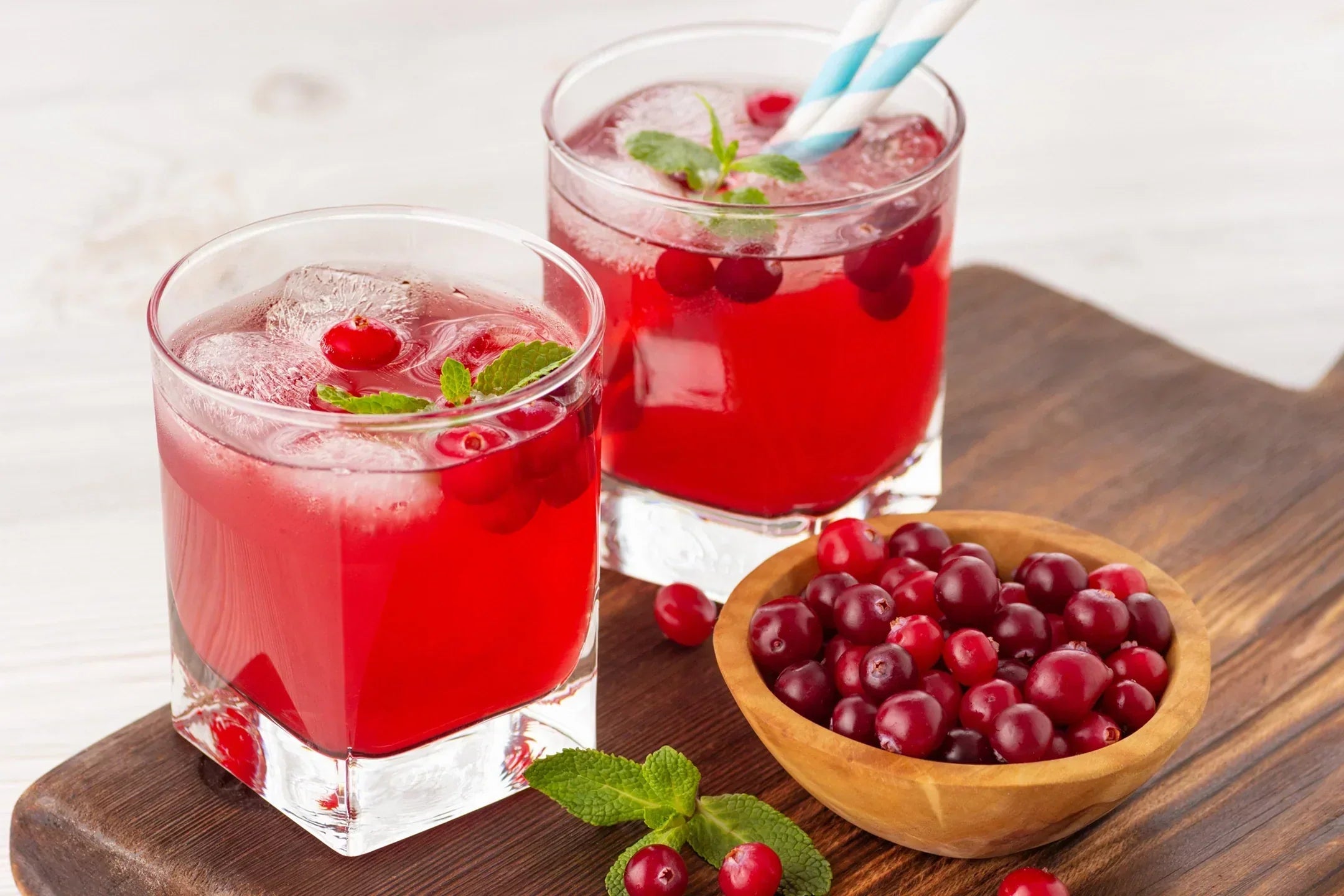 Cranberry cocktail with collagen