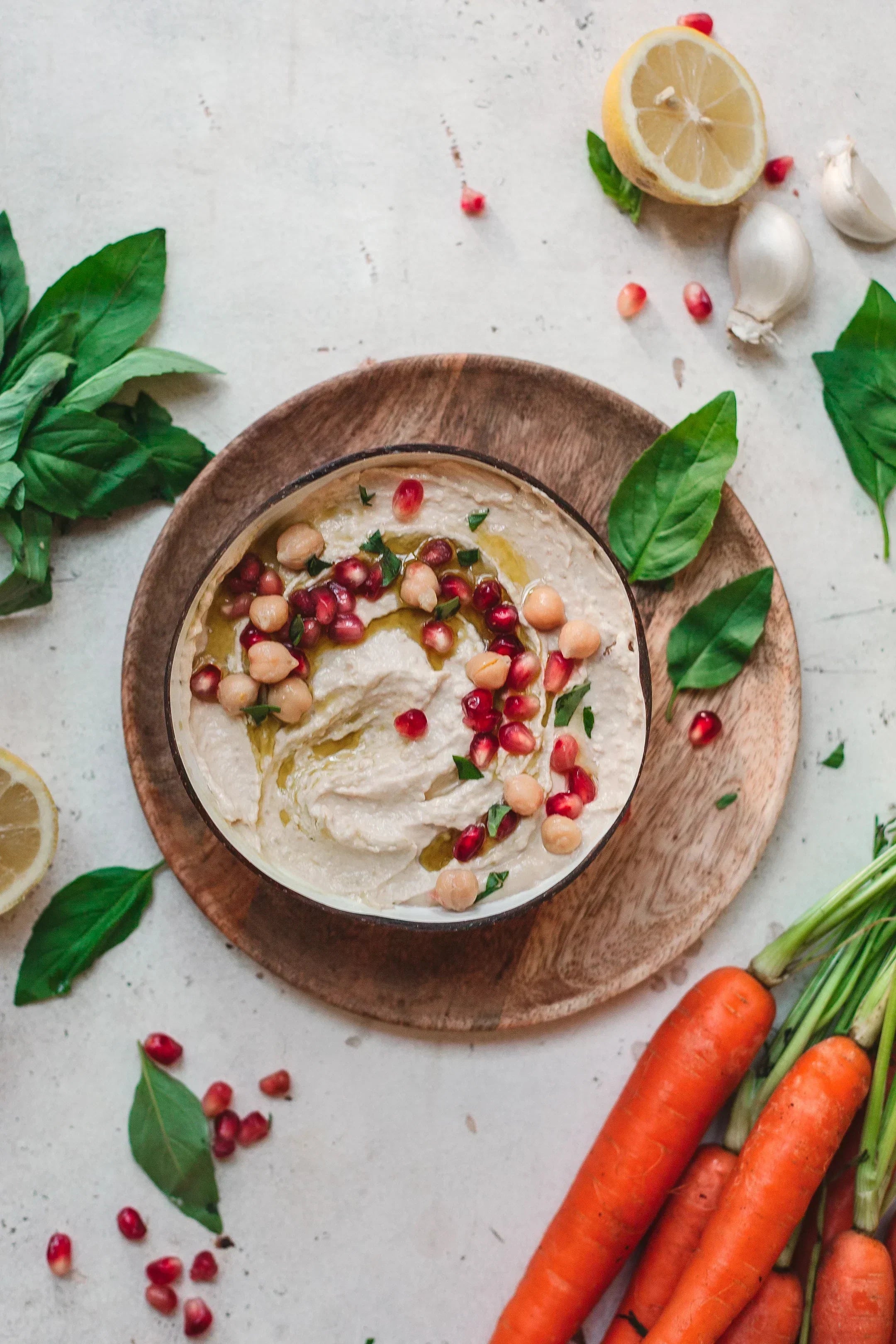 Chickpea & basil hummus