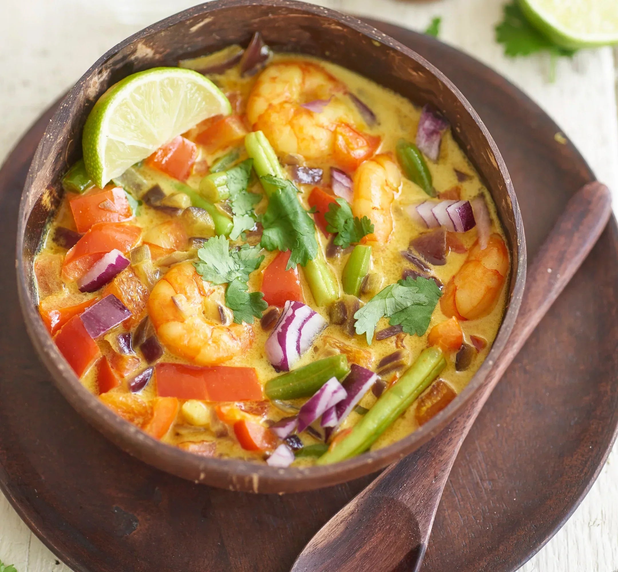 Thai prawn curry