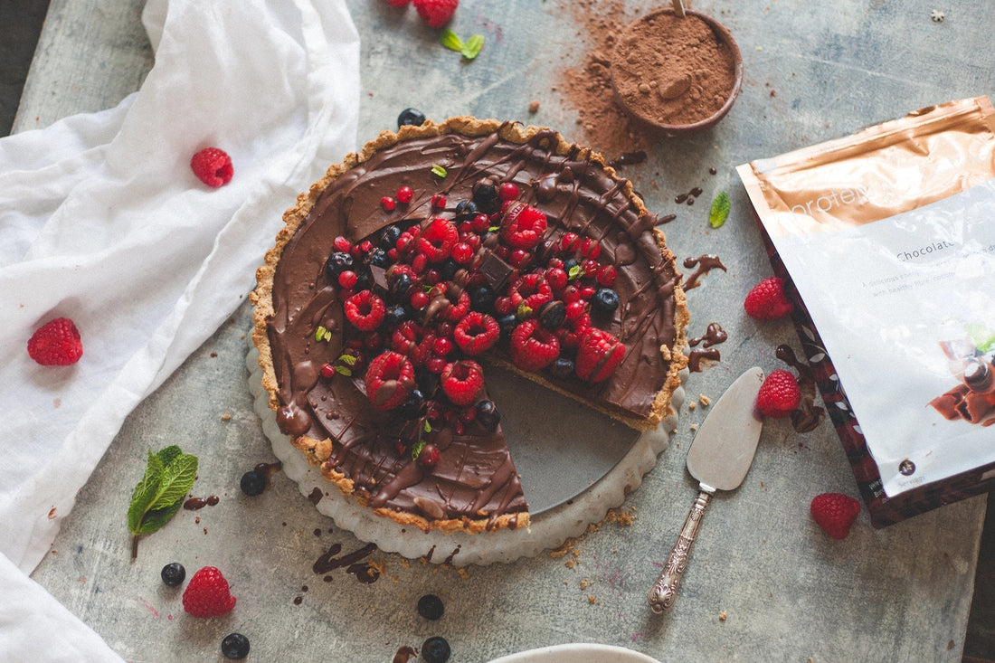 Chocolate avocado tart