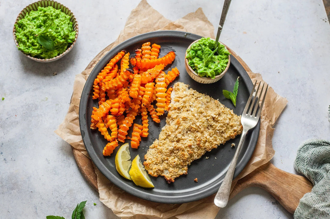 Healthy fish and chips