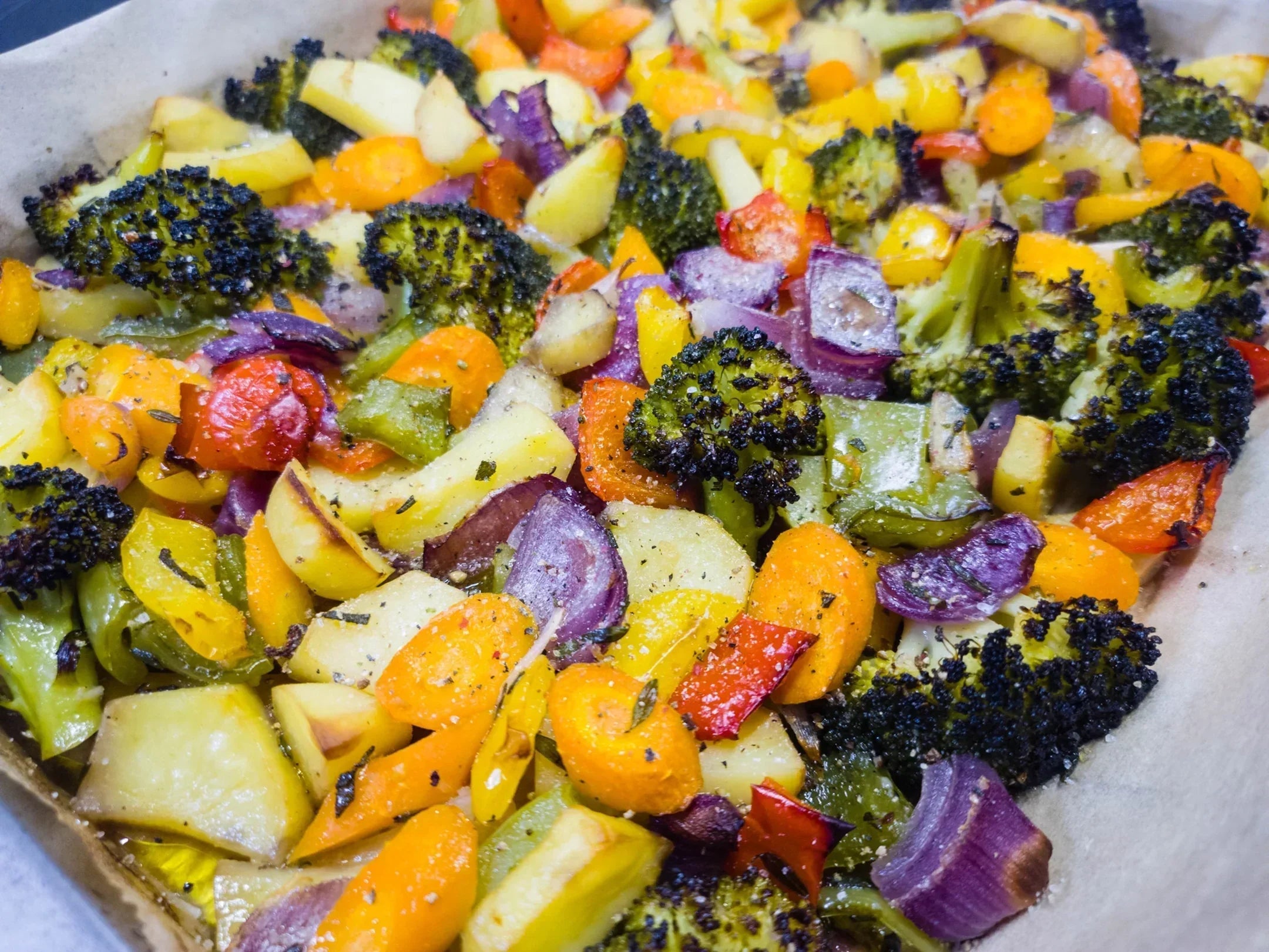 Roast rainbow vegetables