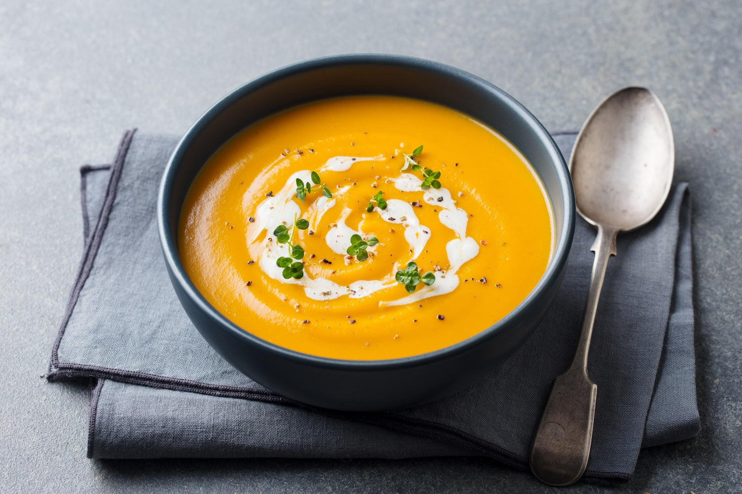 Sweet potato, coconut and chilli soup