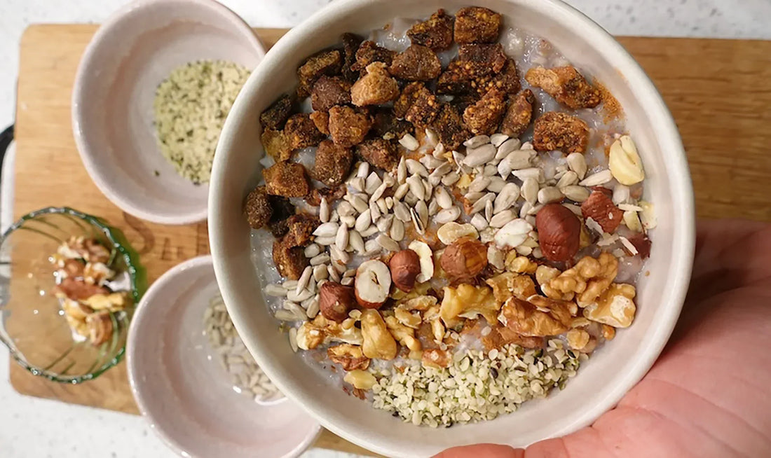 Date and hazelnut buckwheat porridge