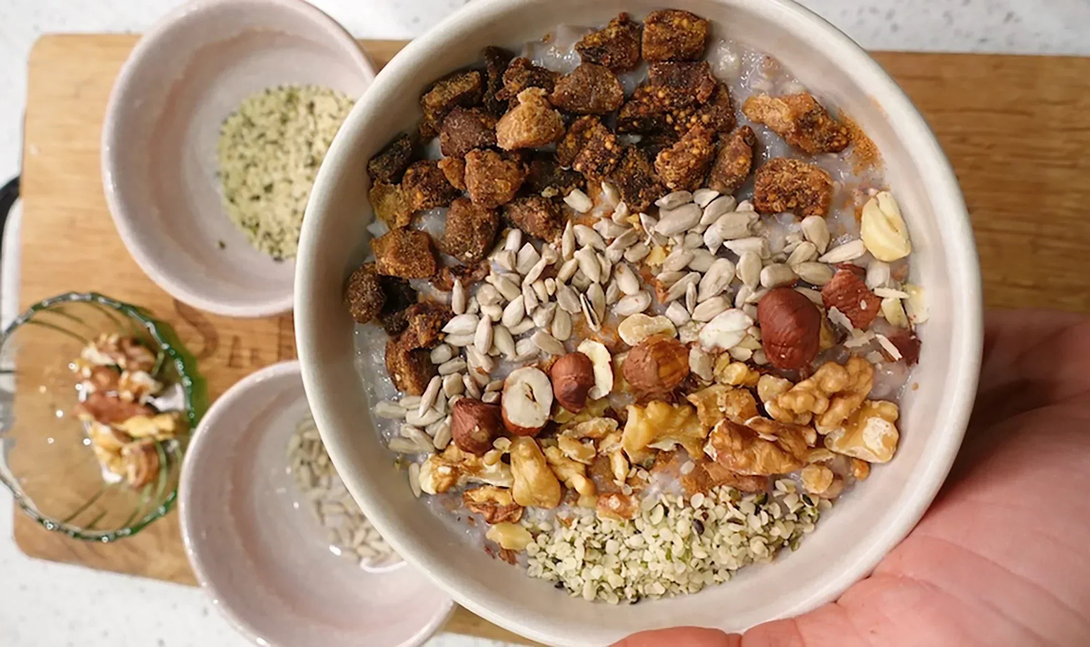 Date and hazelnut buckwheat porridge