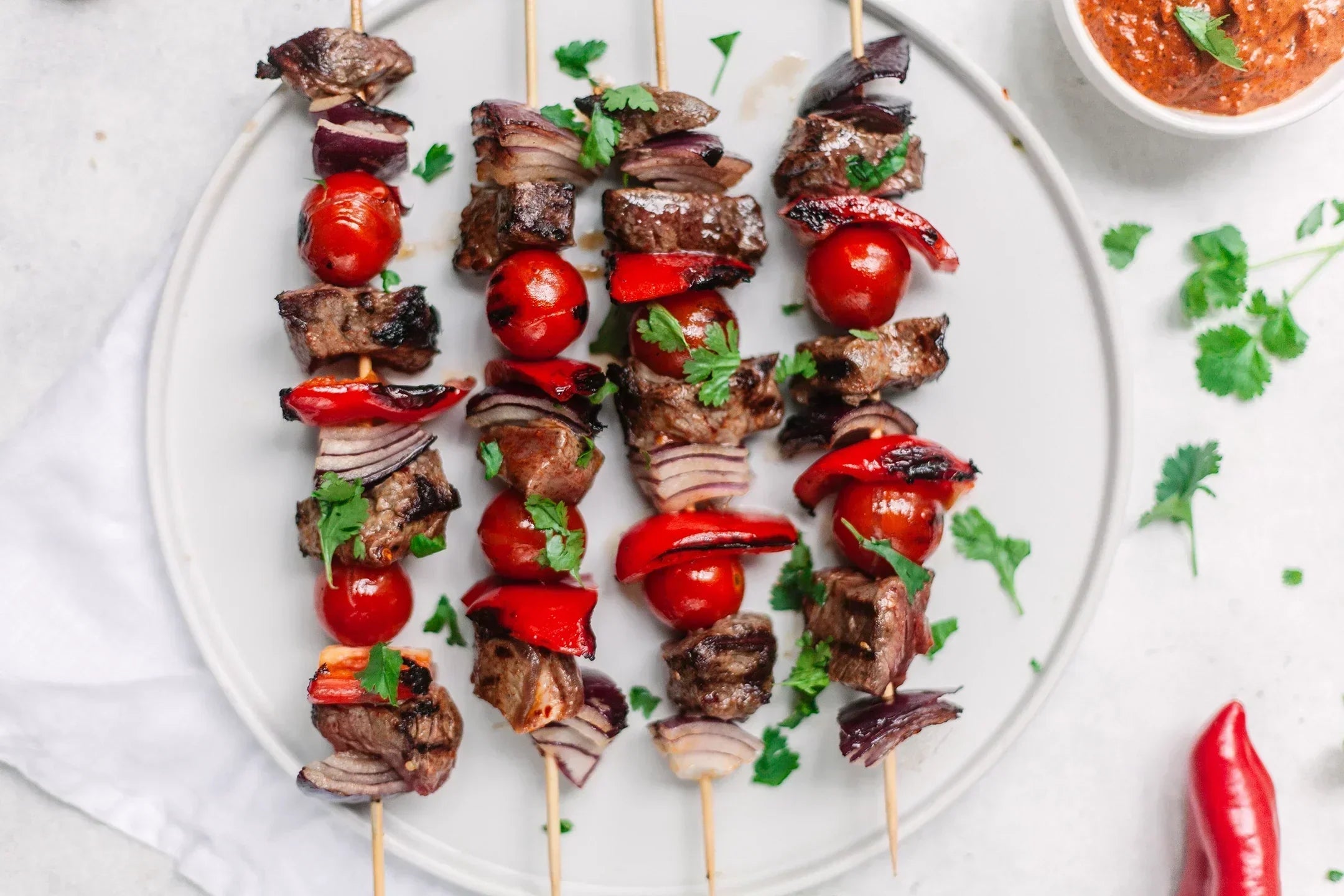 Steak skewers