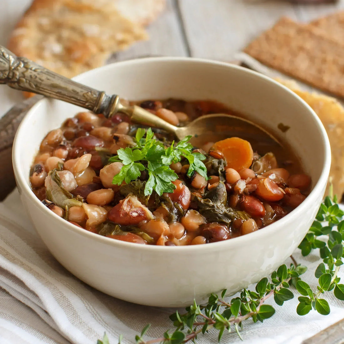 Thai inspired three bean soup