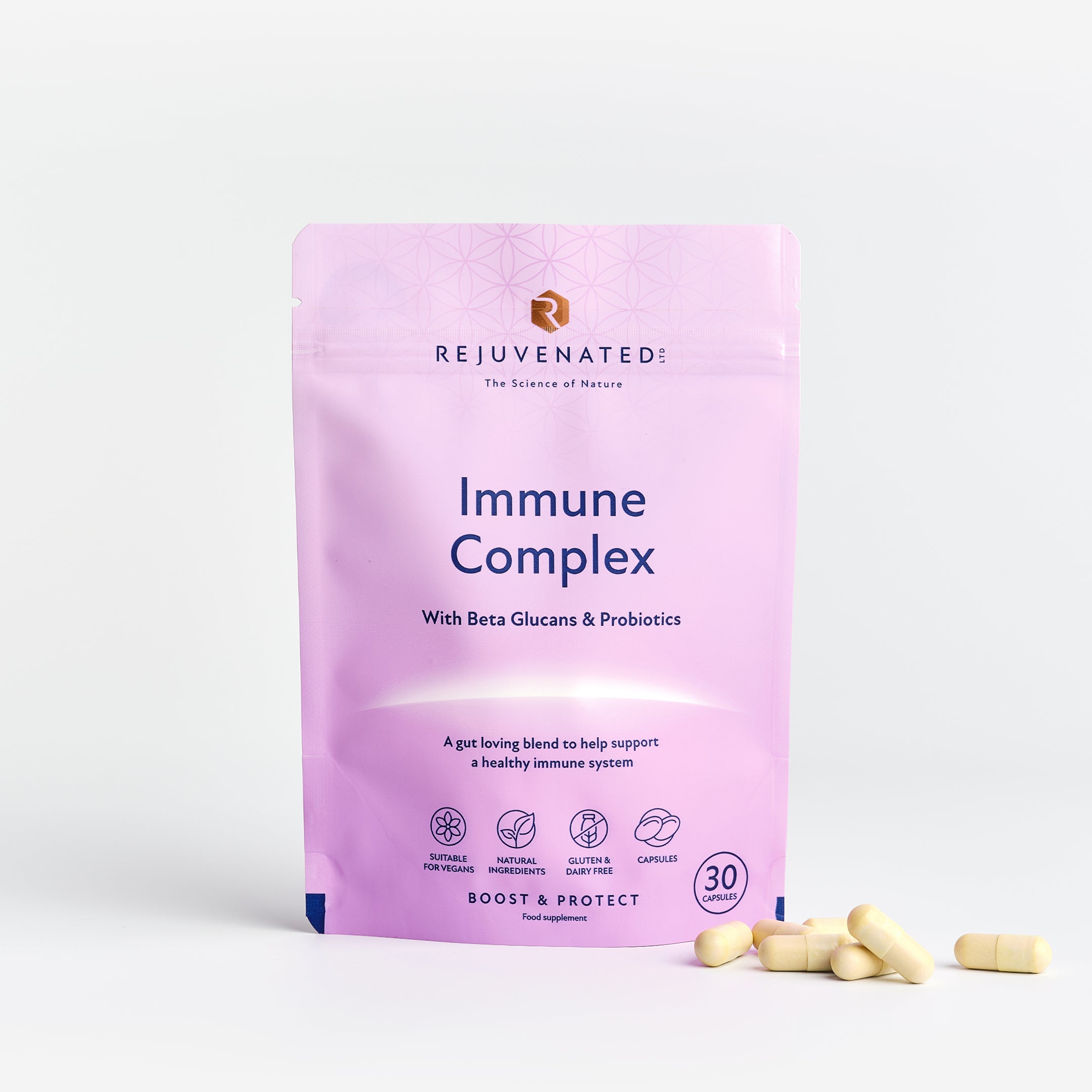 Rejuvenated Immune Complex Front of Pouch (30 Capsules)