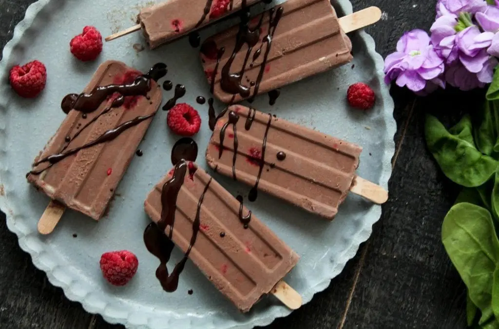 Chocolate & Raspberry Protein Ice Lollies | Rejuvenated